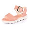 Girls Solid Color Soft Bottom Non Slip Comfy Simple Sandals - Pink