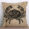 Ocean Creation Pattern Linen Pillow Case Home Fabric Sofa Cushion Cover - #6