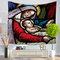 Portrait Oil Painting Polyester Wall Hanging Tapestry Home Decorative Comfortable Sofa Cover - #3