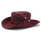 Men Women Cotton Camouflage Fisherman Hat Outdoor Climbing Breathable Sunshade Cap - Red