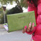 Simple Multi-card Slots Wallet Purse Matte Leather Card Holders Ultra-thin ladies Wallet - Green