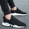Men Soft Bottom Running Sports Shoes - Black & White