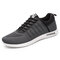Men Knitted Fabric Breathable Casual Running Sport Shoes - Grey