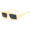 Men Anti-UV PC Lens Glasses Irregular Square Sunglasses  - Yellow