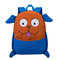 Kids Cute Animal Rubber Backpack Cartoon Schoolbag Retro Shoulder Bag - Blue