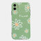 Small Daisy Mobile Phone Case for Iphone Silicone Soft Case - Green