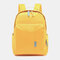 Women Patchwork Bag Waterproof Multifunction Backpack - Yellow