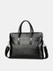 Men Business Large Capacity Waterproof Solid Color Crossbody Bag Handbag - #01