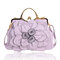 Rose Flower Women Handbag Cosmetic Bag - Purple