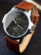 6 Colors Faux Leather Men Business Casual Normal Quartz Watches - #02