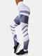 Famous Tiktok Geometric Print Hip Lift Yoga Leggings For Women - White