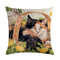 Cute Cat Printing Linen Cushion Cover Colorful Cats Pattern Decorative Throw Pillow Case For Sofa Pillowcase - #5