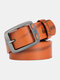 115-125cm Men's PU Vintage Alloy Buckle Pin Buckle Business Belt - Brown