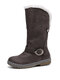 Women Buckle Strap Decor Solid Color Round Toe Warm Lining Mid-calf Snow Boots - Brown