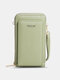 Women 6.5 inch Touch Screen Crossbody Phone Bag Faux Leather Large Capacity Multi-Pocket Waterproof Clutch Bag - Green