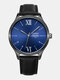 18 Colors Faux Leather Men Business Casual Normal Quartz Watches - #12