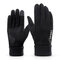 Men Touch Screen Non-slip Warm Suede Full-finger Gloves Fitness Tactical Driving Skiing Gloves - Black