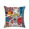 1 PC Creative Cartoon Graffiti City View Linen Cushion Cover Home Sofa Decor Office Throw Pillow Cover Pillowcase - #2