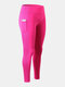 Женское Лоскутное дышащее быстросохнущее обтягивающее спортивное белье с высокой эластичностью Yoga Брюки С боковым карманом - Роза