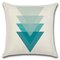 Modern Minimalism Nordic Style Cushion Cover Blue Elk Geometrical Print Linen Pillowcase - 3
