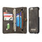 CaseMe Genuine Leather 10 Card Slots For iPhone6s/6s Plus/7/7Plus Phone Case Wallet For Men - Black