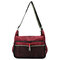 Women Designer Net Oxford Crossbody Bag Shoulder Bag  - Wine Red