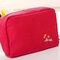 Multi-Functional Canvas Passbook Bag Storage Bag - Rose Red