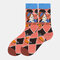 Men & Women Japanese Personality Creative Illustration Cotton Socks - #03