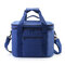 Picnic Bag Aluminum  Insulation Bag Lunch Large Double Ice Pack Lunch Box Bag Takeaway Lunch Bag - Blue