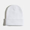 Unisex Solid Color Knitted Wool Hat Skull Cap Beanie Caps - White