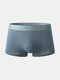Pure Color Cotton Soft Breathable Boxer Briefs Antibacterial Mesh Liner Crotch Underpant For Men - Dark Green
