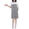 Women's Striped Fashion Cover Belly Tibetan Meat Slimming Ageing Dress - White