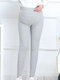 Women Maternity High Waist Stretch Leggings Winter Warm Thick Pants - Grey