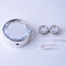 Contact Lens Case With Mirror Travel Portable Diamond Exquisite Lovely Container Eyewear Accessories - Silver