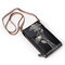 Women Microfiber Hand Painted 6 Card Slot National Phone Bags Multi-function Crossbody Bags - Black