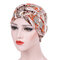 Womens Farmhouse Style Floral Cotton Beanie Hats Casual Flexible Caps Muslim Headband - #3