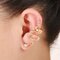 1 Pc Exaggerate Snake Cartilage Earrings Statement Zinc Alloy Silver Gold Cuff Earrings for Women - Gold&Left