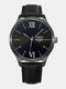18 Colors Faux Leather Men Business Casual Normal Quartz Watches - #09