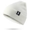 Unisex Warm Knitted Hat Ski Wool Cap Skull Cap Beanie - White