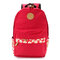 National Women Floral Print Canvas Backpack - Rose Red