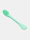 Double-headed Portable Silicone Mask Brush Clean Makeup Remover Cleansing Brush Beauty Tool - Green