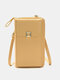 JOSEKO Women's Faux Leather Fashion Casual Phone Bag Multifunctional Long Wallet Crossbody Bag - Yellow