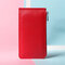 Women RFID Long Zipper Wallet Multicard Slots Card Holders Genuine Leather Purse Wallet - Red