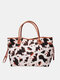 Women Artificial Leather Elegant Large Capacity Tote Bag Casual Working Magnetic Button Handbag - #20