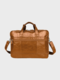 Men Multi-pocket Multifunction Splashproof 15.6 Inch Laptop Bags Briefcases Crossbody Bag Handbag - Brown
