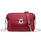 Women Genuine Leather Crossbody Bag Vintage High-end Lock Chain Shoulder Bag - Wine Red