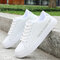 Men Daily Lace Up Artificial Leather Casual Sport Skate Shoes - Gray