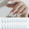 24Pcs/Box Full Cover Frosted Ballet Nail Tips Almond Press On Nails Wearable Fake Nail with Glue - 6