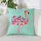 Creative Flamingo Cartoon Pattern Taie d'oreiller en coton Home Decor Housse de coussin - #sept