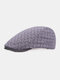 Men Mesh Solid Color Summer Outdoor Breathable Flat Hat Forward Hat Beret - Gray
